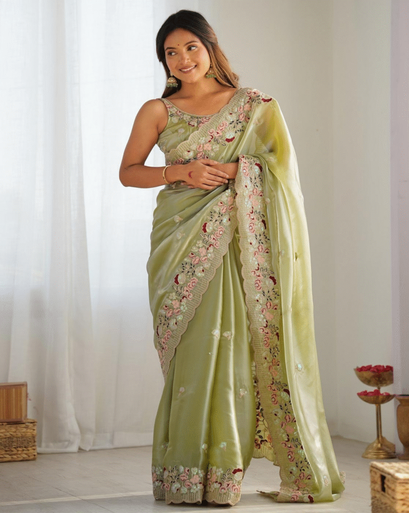 Women Embroidered Saree