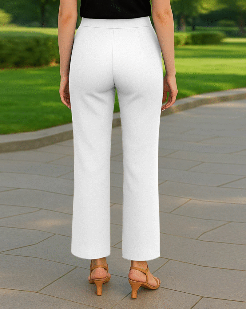 Women Straight Fit Flat-Front Pants - Image 2
